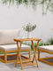 Auxiliary Outdoor Foldable Wood Table Natural 50x36x60cm