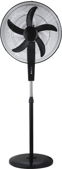 Evivak Ανεμιστήρας Ορθοστάτης 60W Διαμέτρου 45cm Μαύρος