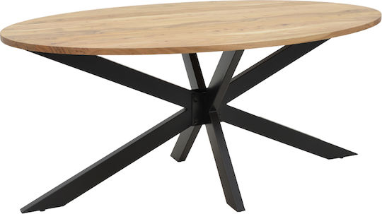 Bonre Dining Room Table Natural Solid Acacia Black 175x96x76cm Bonre Dining Room Table Natural Solid Acacia Black 175x96x76cm