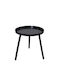 Round Side Table Black L40xW40xH60cm