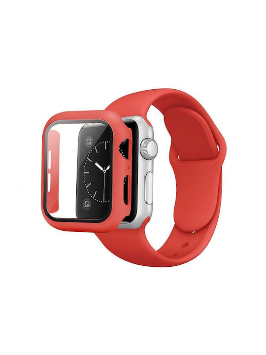Πλαστική Θήκη σε Κόκκινο χρώμα για Apple Watch Series 7 41mm