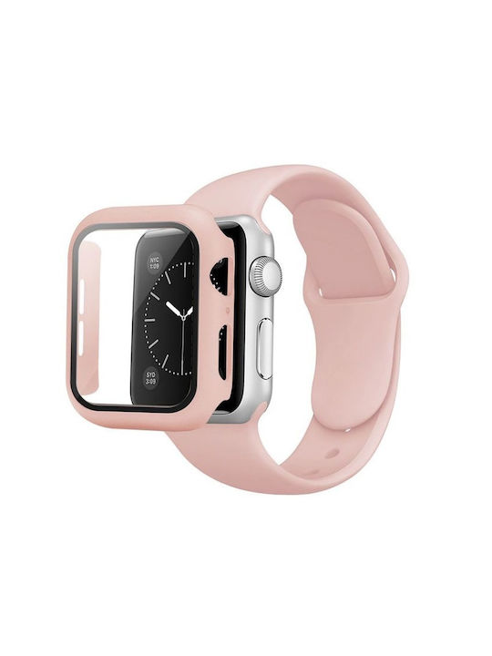 Πλαστική Θήκη σε Ροζ χρώμα για Apple Watch Series 7 41mm