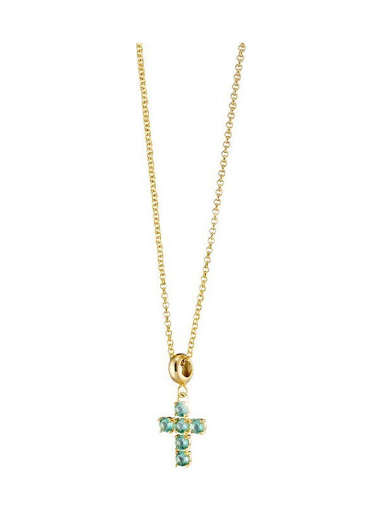 Loisir Damen Vergoldet Kreuz mit Kette Hearts