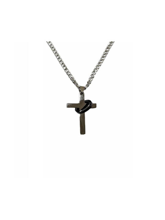 Kostibas Fashion Cross from Steel with Chain