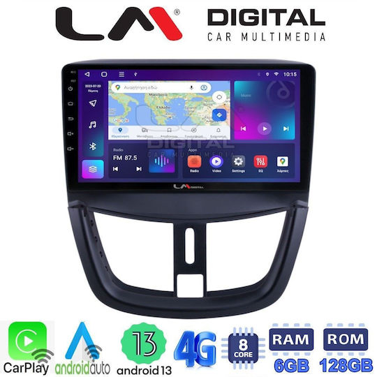 LM Digital Ηχοσύστημα Αυτοκινήτου για Peugeot 207 2007>2013 (Bluetooth/USB/WiFi/GPS/Apple-Carplay/Android-Auto)