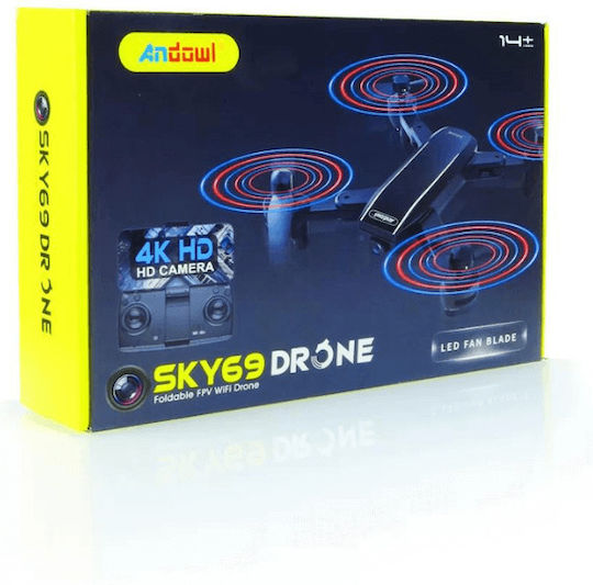 Andowl Sky 69 Drohne 2.4 GHz mit 4K Kamera und Steuerung