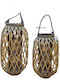 JK Home Decoration Candle Holder Metal in Brown Color 29x50cm 1pcs