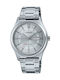 Casio Ceas Bărbați 38mm Baterie Cu Brățară Argintie Din Oțel Inoxidabil