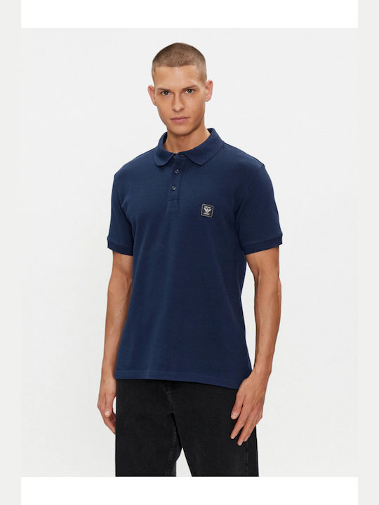 Emporio Armani Bluza pentru bărbați cu mâneci scurte Polo Blu Navy