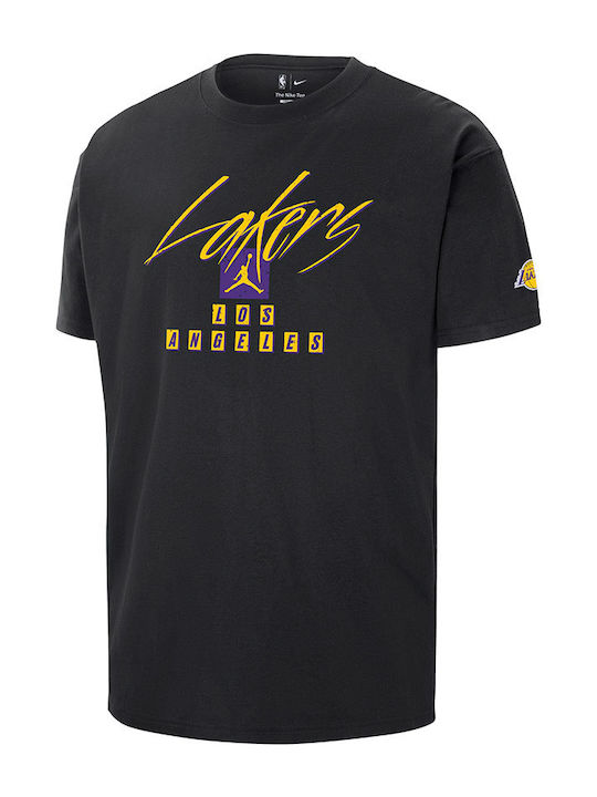 Jordan Los Angeles Ανδρικό Αθλητικό T-shirt Κοντομάνικο Μαύρο