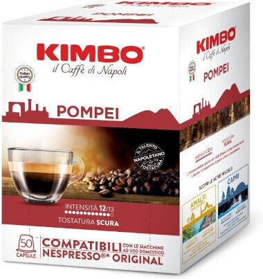 Kimbo Capsules Espresso Pompei Compatible with Machine Nespresso 50caps,tobolek