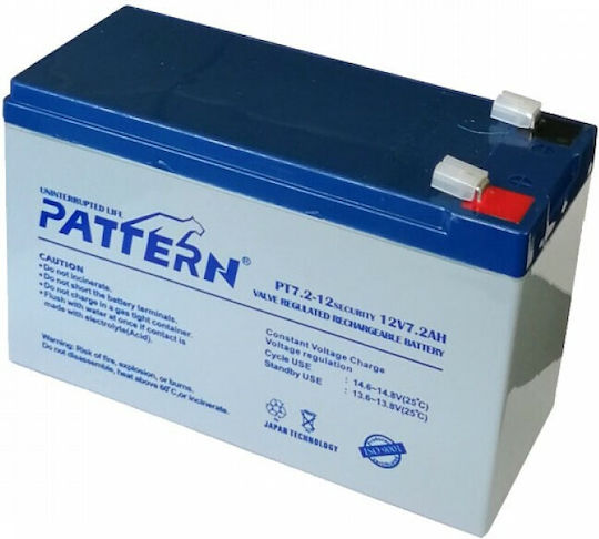 Pattern UPS Batterie mit Kapazität 7Ah und Spannung 12V 1Stück