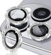 Lens Glass Strass Camera Protection Tempered Glass Silver for the iPhone 13 Pro, 13 Pro Max