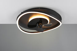 Trio Lighting Sortland Closed Type (Ceiling Light) 50cm with Light Black