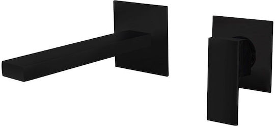 Karag Delos Built-in Faucet Mixer for for Bathroom Sink Black