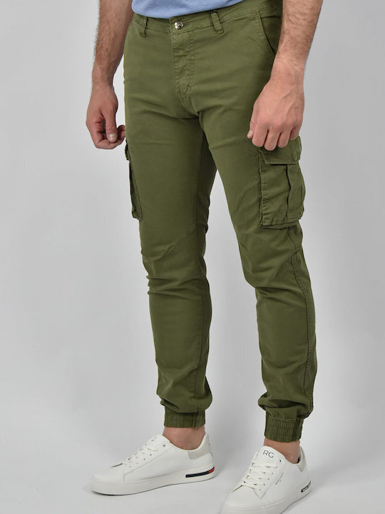 Urbane Fashion Pantaloni pentru bărbați Cargo cu Croială Slim GREEN