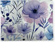 Greeting Card Heart Blue Flowers
