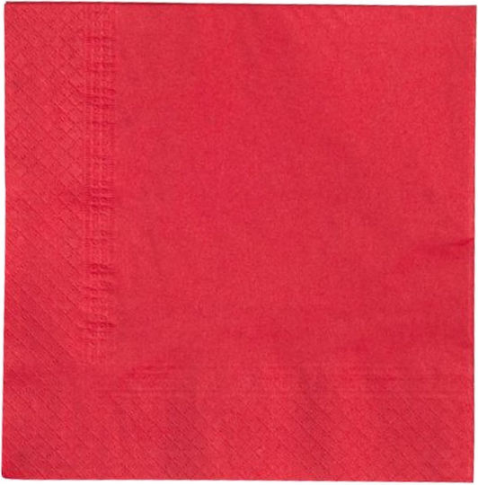 Pachet de 100 de servetele de petrecere Airlaid cu 2 straturi, 33x33cm, 55g, roșii, Ns Natural Soft Ns.2-118
