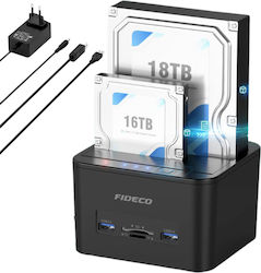 Fideco Pentru 2 Hard Disk-uri SATA Cu Conectivitate USB 3.1 / USB 3.0