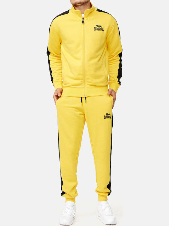 Ανδρικό Σετ Βαμβακερό Φόρμα & Ζακέτα Lonsdale Beickerton Slim Fit Yellow Black