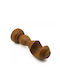 Frans Curtain rail base Wall made of Wood Brown 1pcs