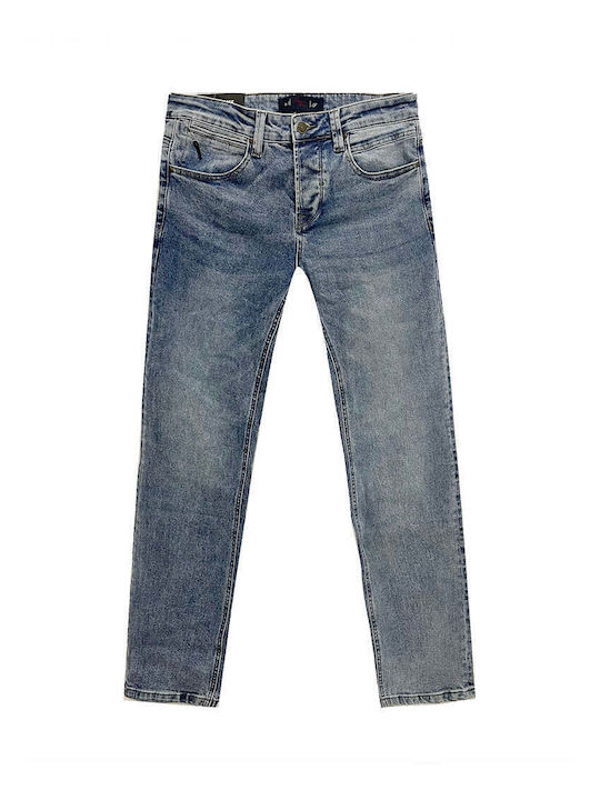 Men's Straight Fit Stretchable Denim Pants Us-9658 Light Blue
