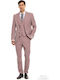 Men's Suit with Vest Pink