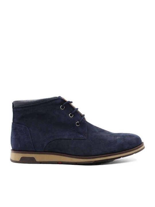 Antonio Shoes Suede Μπλε Ανδρικά Μποτάκια