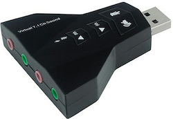 Placa de sunet USB Zola 7.1ch Sistem virtual încorporat Xear 3D Interfață MIDI compatibilă MPU