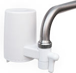 White Faucet Mount Water Filter