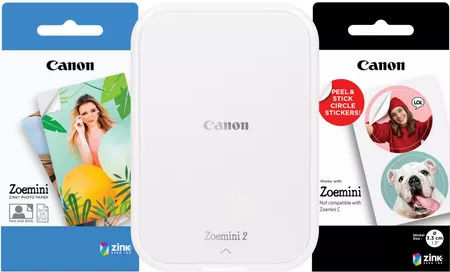 Canon Zoemini 2 Bundle Zink Εκτυπωτής για Φωτογραφίες με Bluetooth White
