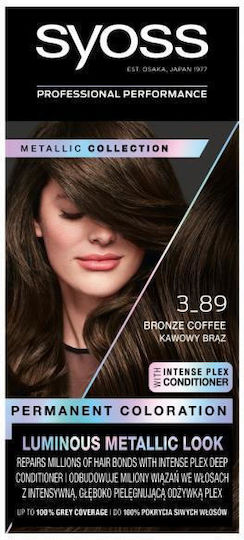 Permanenter Farbstoff Haarfärbemittel 3-89 Rich Coffee Braun 50ml