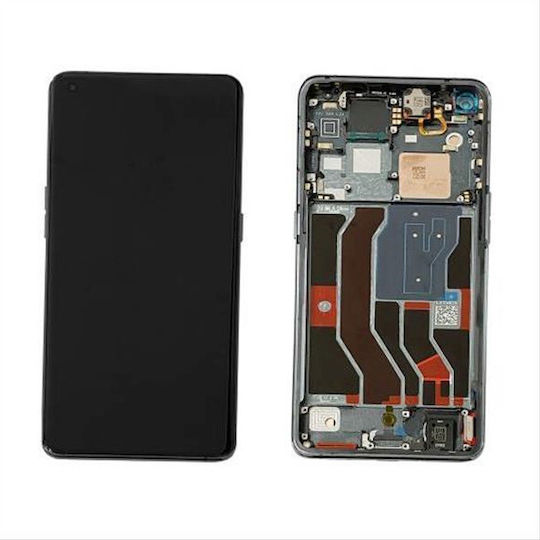 Oppo Screen with Touch Mechanism and Frame for OPPO FIND X3 PRO CPH2173 (Black)