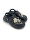 Women's Slippers Double Sole Sabot with Removable Decorations Gs-64918