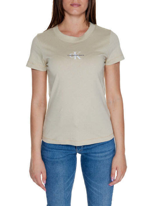 Calvin Klein Damen T-shirt Beige