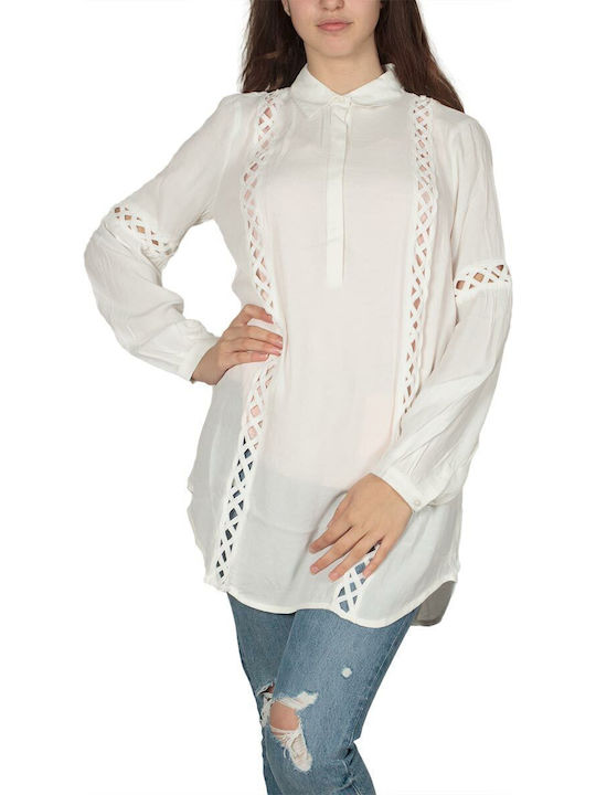 Soft Rebels Now Half-White Relaxed Fit Blouse Sr217-730