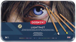 Derwent Μεταλλική Κασετίνα 36 Μολύβια Lightfast