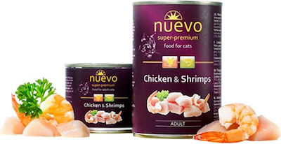 Nuevo Adult Wet Food for Adult Cat in Can with Shrimps and Chicken 400gr