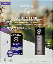 Apivita Men's Hair Care Set with Lotion / Shampoo