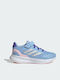 Runfalcon 5 Αθλητικά Παιδικά Παπούτσια Running με Σκρατς Glow Blue / Silver Metallic / Clear Pink