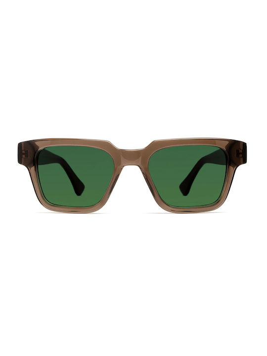 Meller Sunglasses with Brown Plastic Frame and Green Polarized Lens SS-SZ-SMOKEOLI