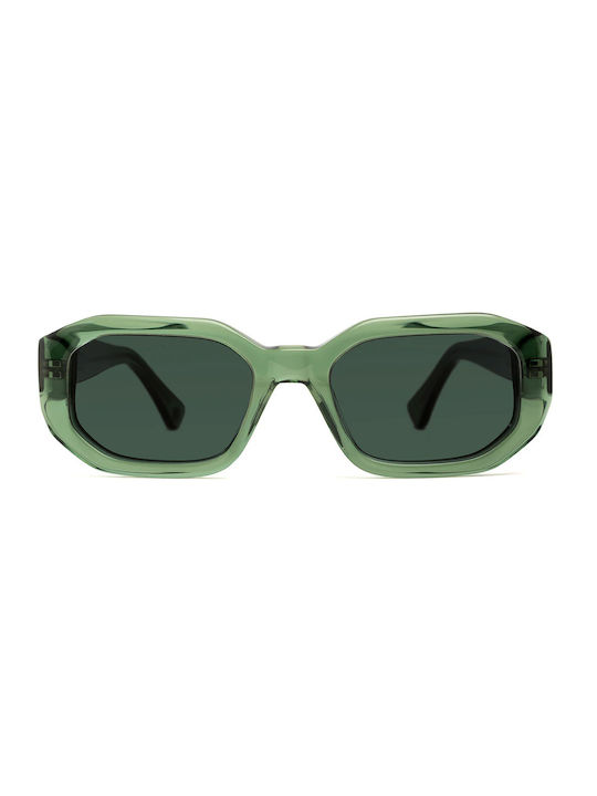 Meller Sunglasses with Green Plastic Frame and Green Polarized Lens SS-A-GREENOLI