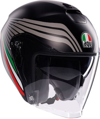 AGV Irides Jet Helmet ECE 22.06 1500gr Bologna Matt Black/Tricolore