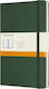 Moleskine Notebook Large 13x21 Σημειωματάριο Bullet Ριγέ με Σκληρό Εξώφυλλο και Λάστιχο Πράσινο