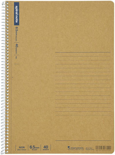 Spiral Notebook Carnet Spiral 40 Foi B5 Cu dungi Multicolor