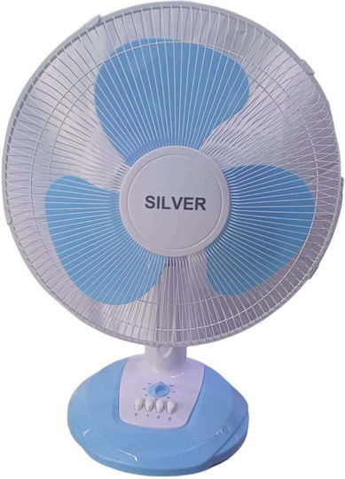Silver Επιτραπέζιος Ανεμιστήρας 55W Διαμέτρου 40.64cm Μπλε
