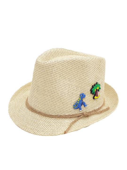Gift-Me Kids' Hat Fedora Straw Beige