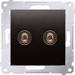 Kontakt-Simon Socket Speakers in Brown color DGL2.01/46