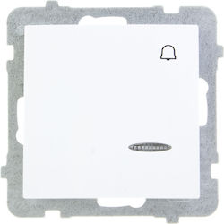 Ospel Wall Push Bell Button White ŁP-6GS/M/00