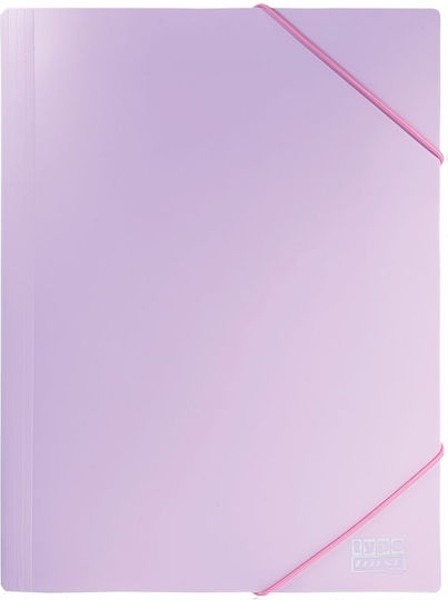 Plastikmappe mit Gummiband Pastell Lila & Rosa 25x35 Typotrust